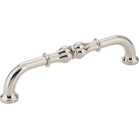 Jeffrey Alexander 128 mm Center-to-Center Polished Nickel Bella Cabinet Pull 818-128NI